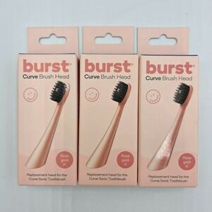 BURST Pro Sonic Electric Toothbrush Genuine Replacement Heads - Rose Gold (3 Pk)